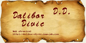 Dalibor Divić vizit kartica